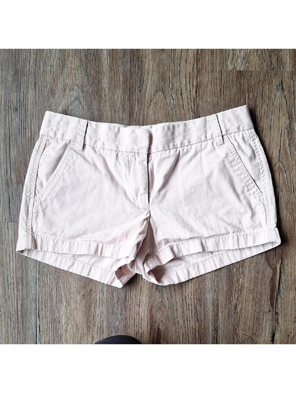 J. Crew 100% Cotton Light Pink Chino Shorts Size 6